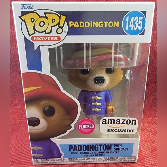 Paddington with suitcase amazon exclusive funko # 1435 (nib) With pop protector - Picture 2 of 7